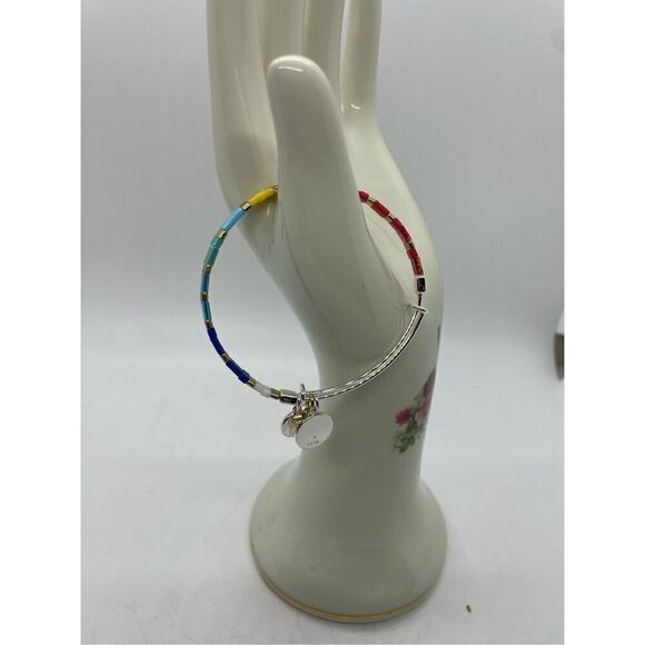 Love This Life Two-Tone Multicolor "Shine" Star Bangle Bracelet Gift Idea Pride - Picture 7 of 7